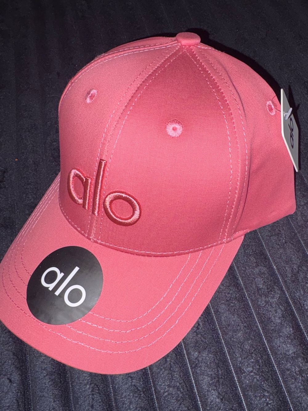 Alo Pink Logo Baseball Cap
